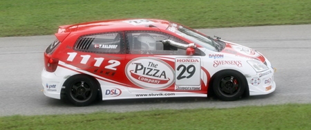 Thomas Raldorf in the Pizza Company Honda